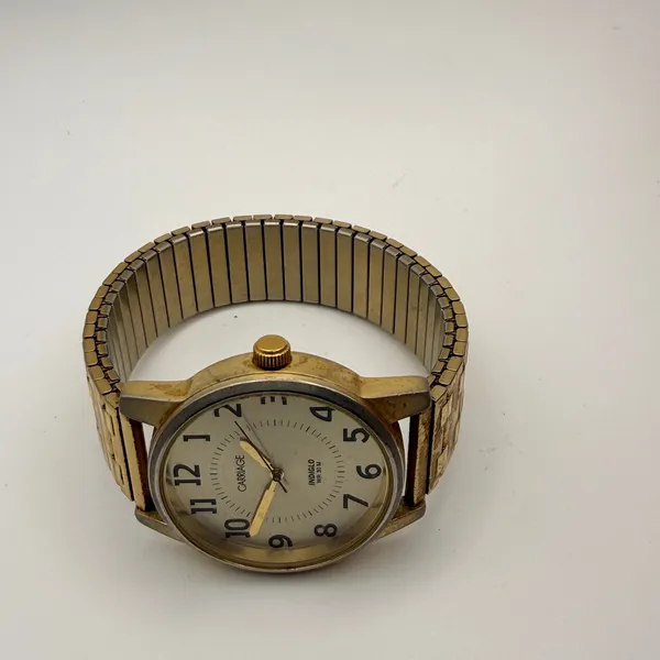 Elegant Vintage Carriage by Timex Women's Gold-Tone Watch Working New Battery - Image 3