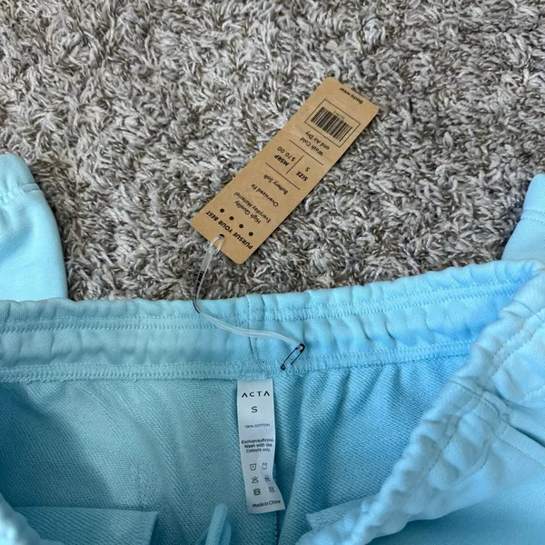 NWT Acta Sweatpants Light Blue SMALL - Image 3