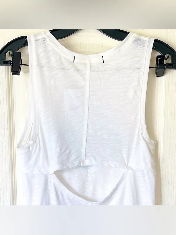 Free People Martine Surf Club Tank Graphic Slub Ivory‎ Combo XS NWT - Image 6