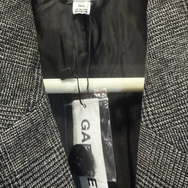 Garage Women's Gray/Black Plaid Blazer‎ - Image 2
