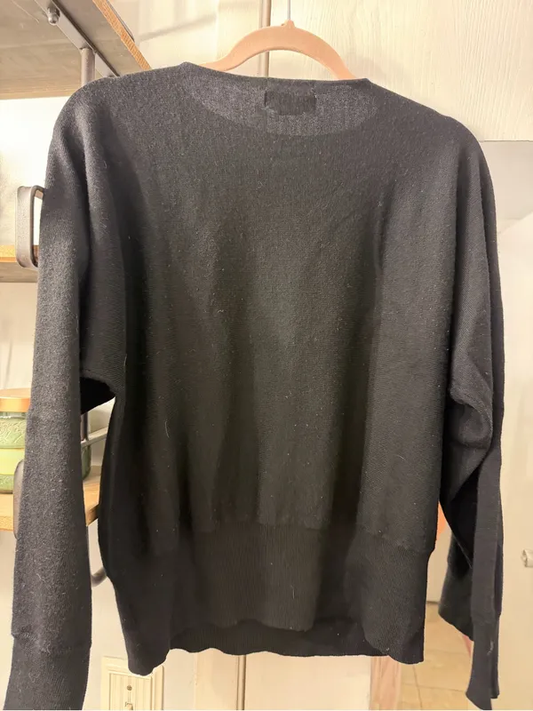 Eddie Bauer Wool Black Crewneck Sweater - Image 4