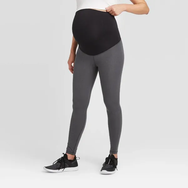 NWT Isabel Maternity By Ingrid & Isabel Active Maternity Leggings Gray XS - Image 3