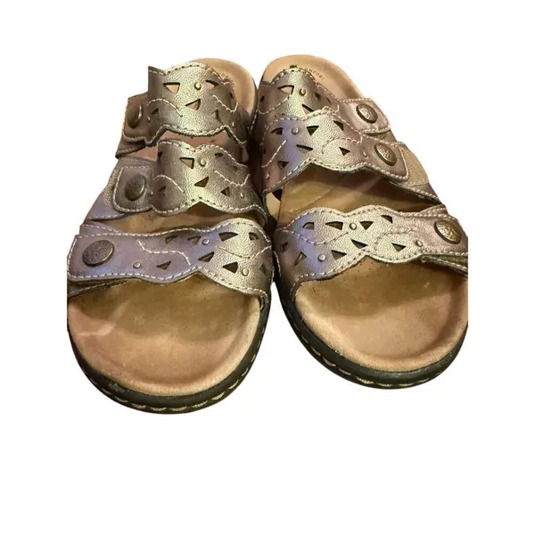 Clarks Laurianne Jade Sand Metallic Sandals‎ Sz 7 - Image 2