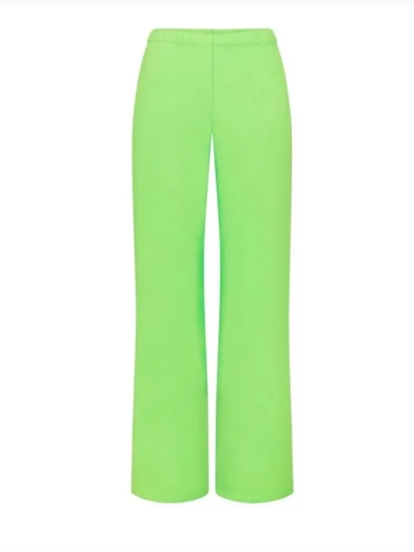 SKIMS French Terry Sweatpants wide leg joggers neon high rise drawstring - Image 6