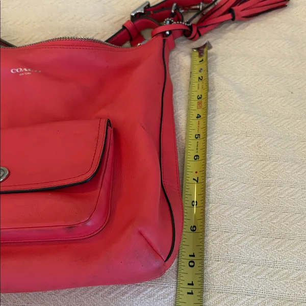 Coach Red Coral Shoulder handbag shoulder purse - Image 7