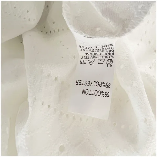 Eyelet Maxi Dress Size Medium NWT Boutique Slit Sleeves Milkmaid Coquette - Image 10
