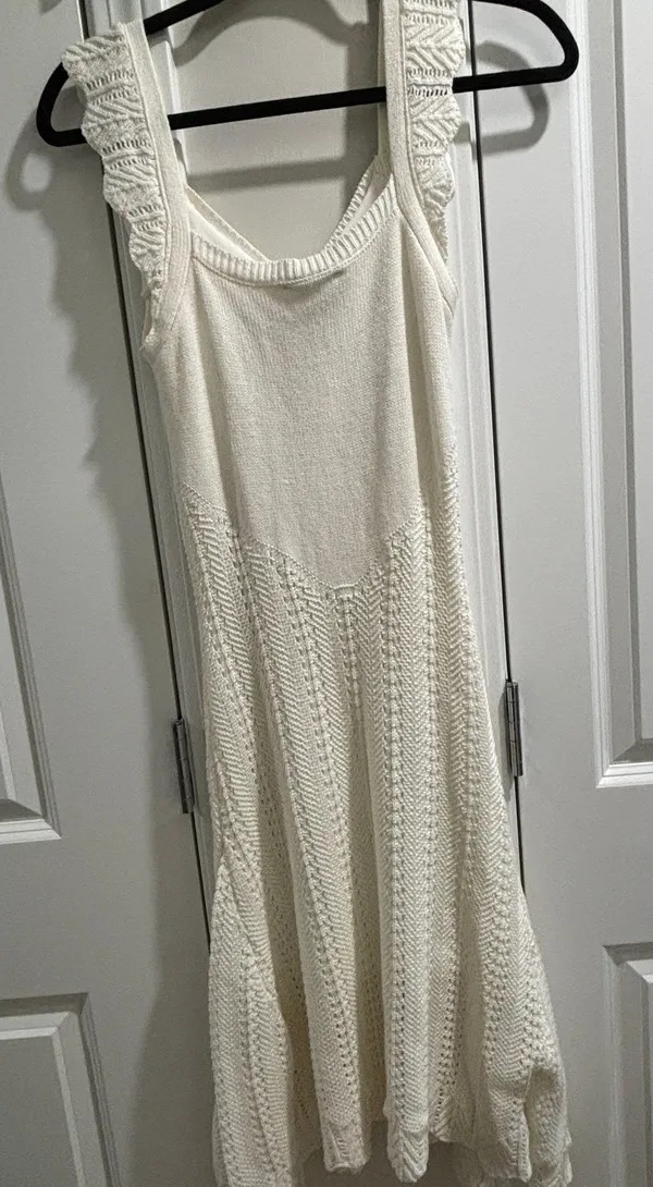 Freshman 1996 White Crochet Knit Dress - Image 3