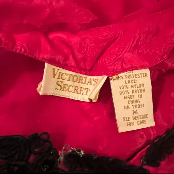 Victoria Secret Pink Lace Gold Label Vintage Rare Night Dress Slip - Image 12