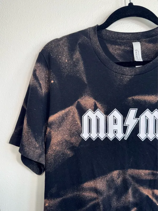 Mama Black & Tan Tie Dye Graphic Tee Short Sleeve Boutique - Image 3