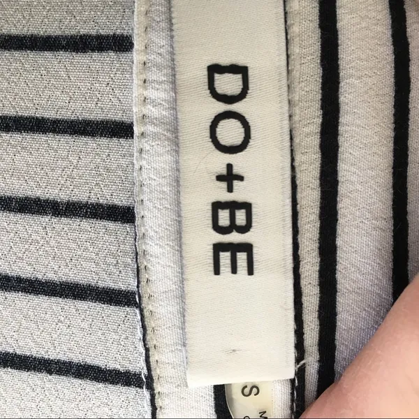 DO+BE long Striped black and white button top - Image 6