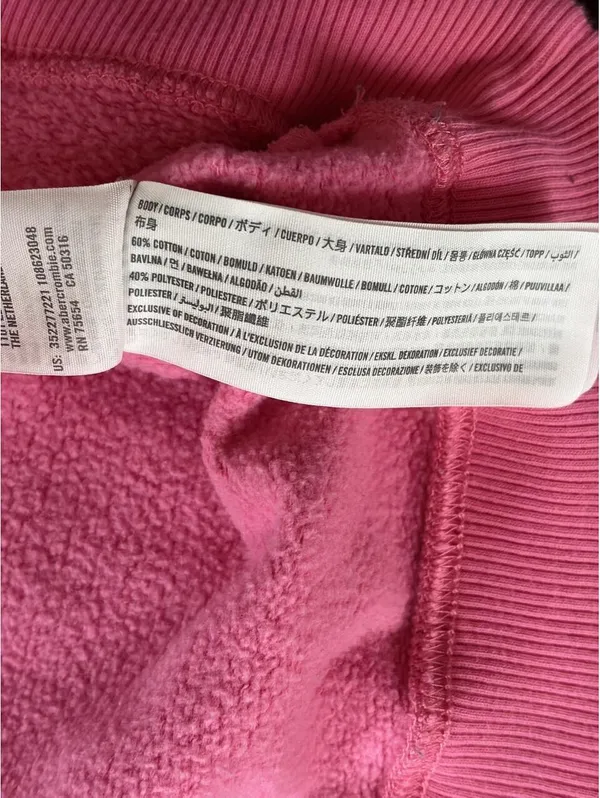 Hollister Y2K Pink Oversized Crewneck Pullover Logo Sweatshirt size small 💗 - Image 7