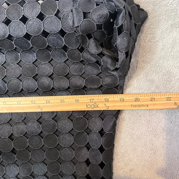 ALEXIS Black Geometric Circle Cut Out Crop Top Size L Avant Garde See Through - Image 11