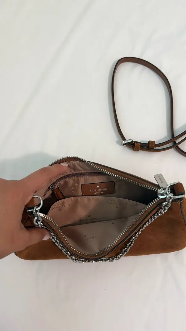 Brown Suede Kate Spade Bag - Image 6