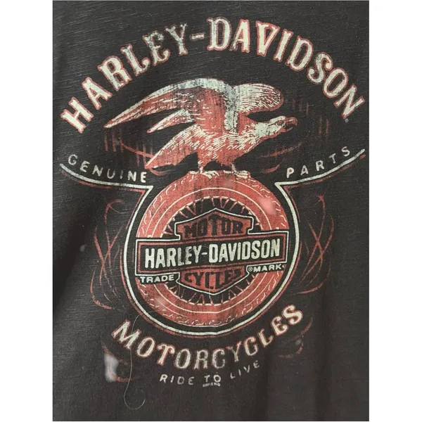 Harley Davidson Womens Black Denton County Texas Ride To Live Wings T-Shirt Size - Image 2