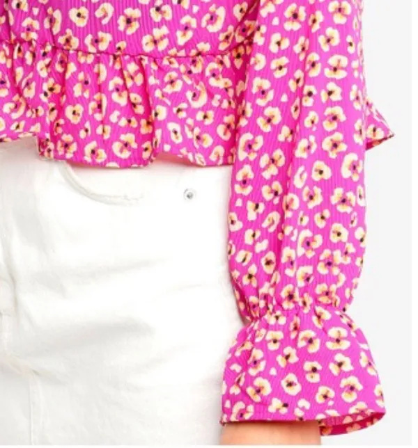 NWT Cotton On Bree Frill Leopard Blouse - Image 4