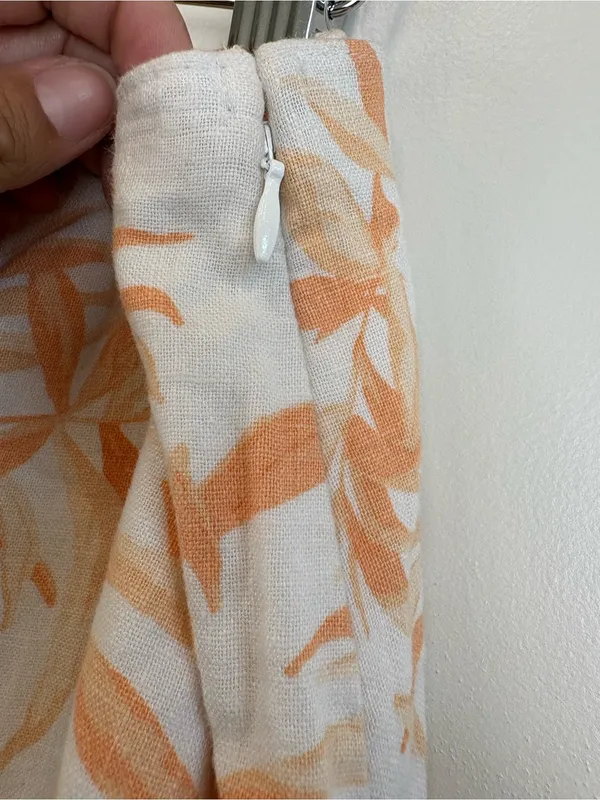Abercrombie & Fitch Women's Large Linen Blend Tropical Palm Print Mini Skirt - Image 4