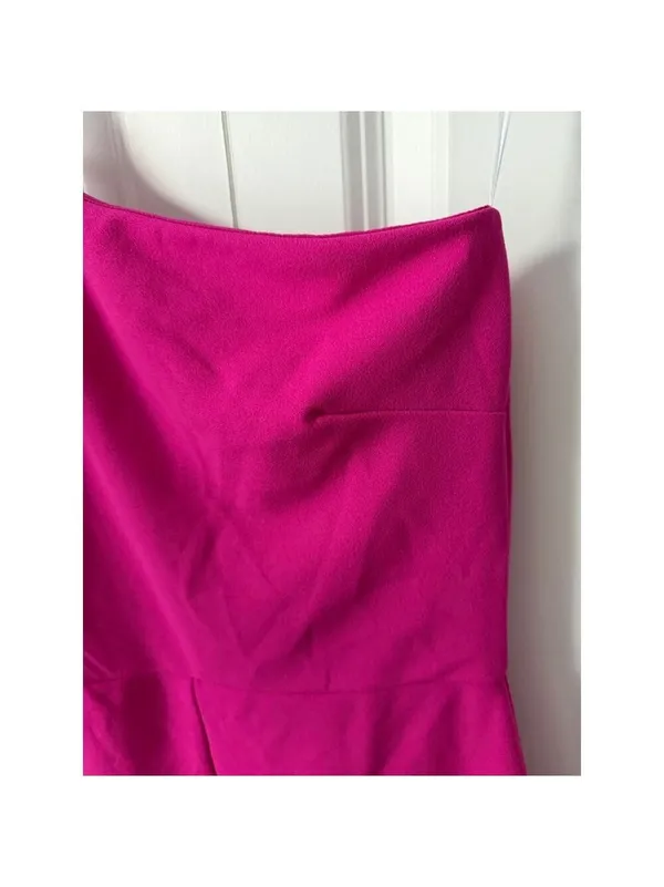 Lulus Fuchsia One-Shoulder Romper M - Image 5