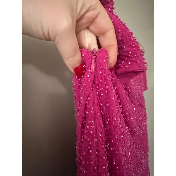 Oh Polly Embellished Cut Out Provence Maxi Dress in Fuchsia Size 12 - Image 6