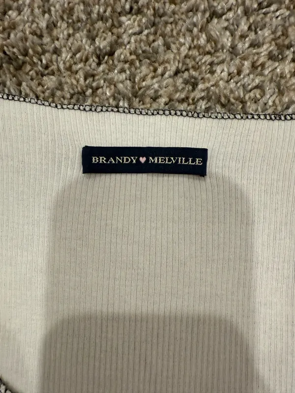 Brandy Melville Crop Ribbed Top - Image 3