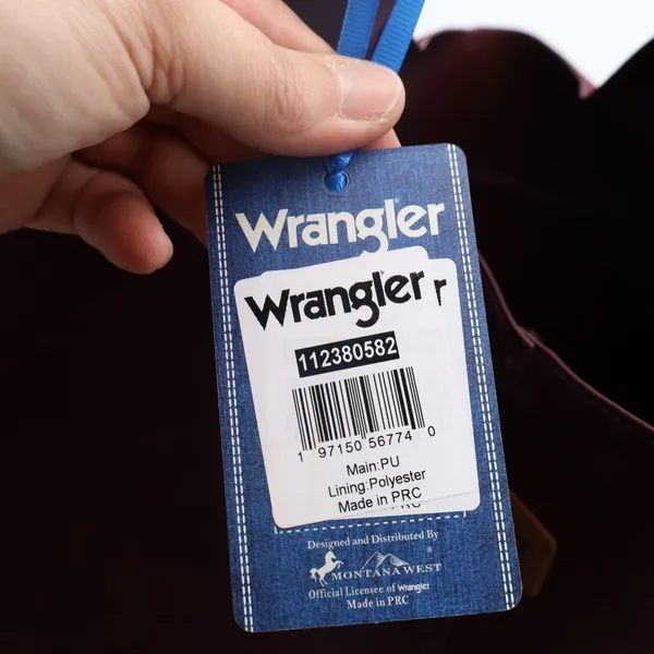 Wrangler Women Handbag Maroon Suede Inner Pocket Shoulder Strap Slouchy Hobo Bag - Image 5