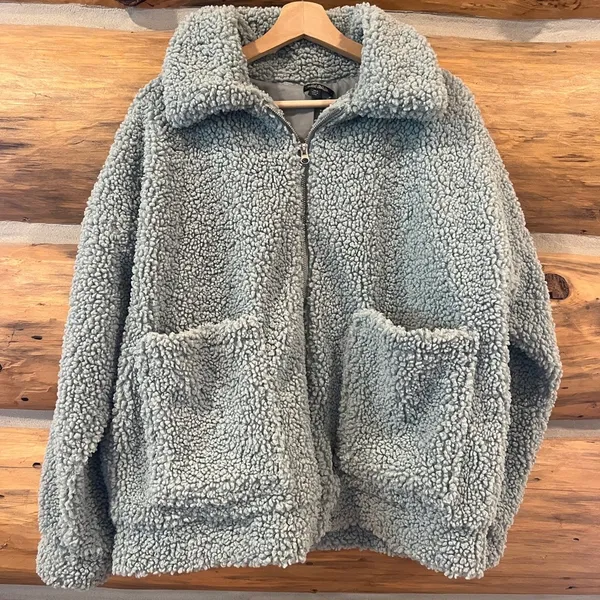 Wild Fable Sherpa Teddy Zip Up Jacket - Image 3