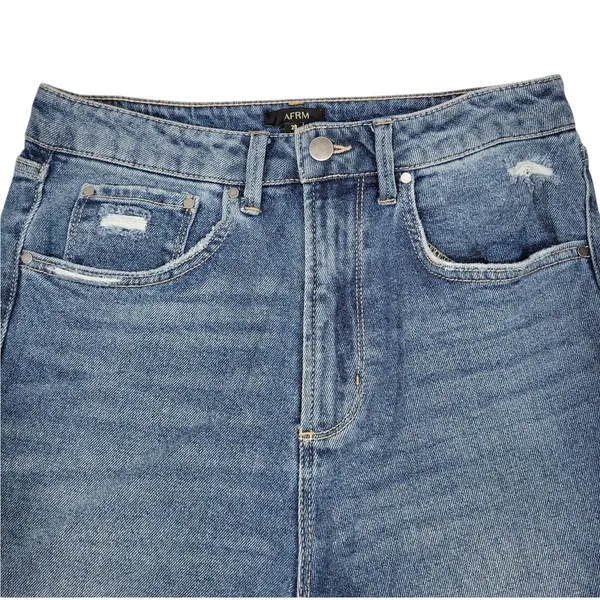 AFRM Womens Bell Bottom Jeans‎ Size 28 Distressed High Rise Flare Denim - Image 3