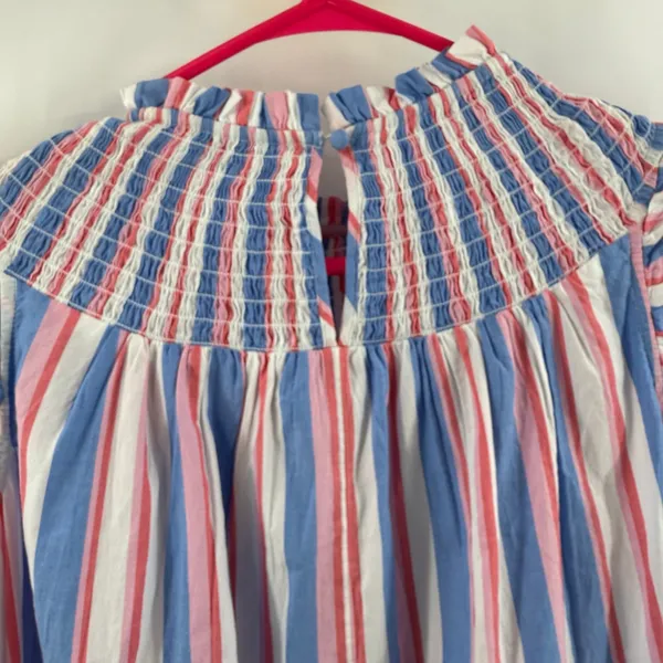 Crown & Ivy Dress Women’s Size Small Flutter Sleeve Smocked Stripe Patriotic NWT - Image 11