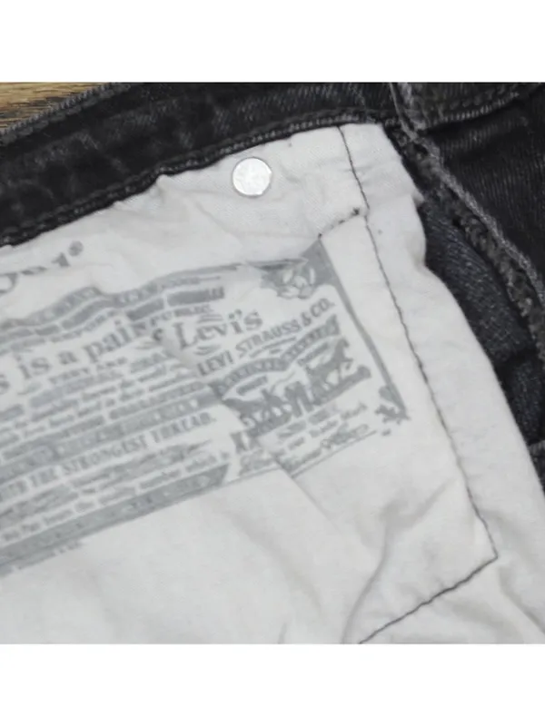 NEW Levi's Original 501 Straight Jeans Button Fly Studded Pocket Black 28x30 - Image 5