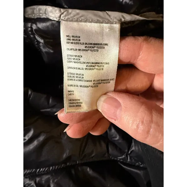 Calvin Klein Packable Down Puffer Jacket Women's XL Black Long Sleeves Full Zip - Image 8