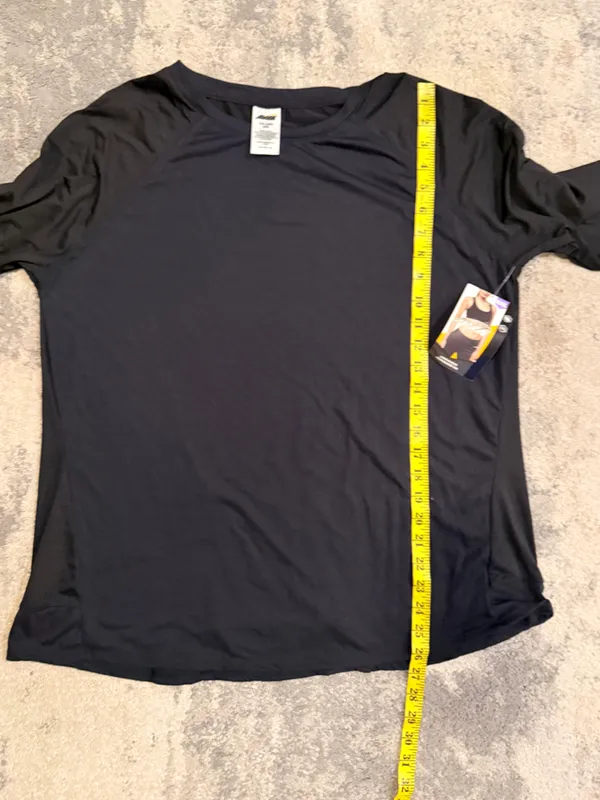 Avia Black Long-Sleeve Athletic Performance Tee - Image 5