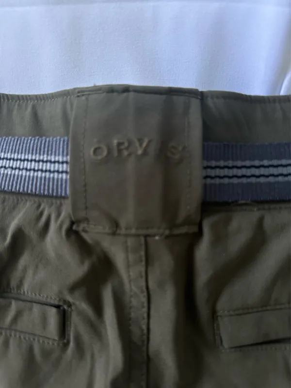 ORVIS MEN'S TECH CARGO BELTED SHORTS(BURNT OLIVE Size 32 - Image 4