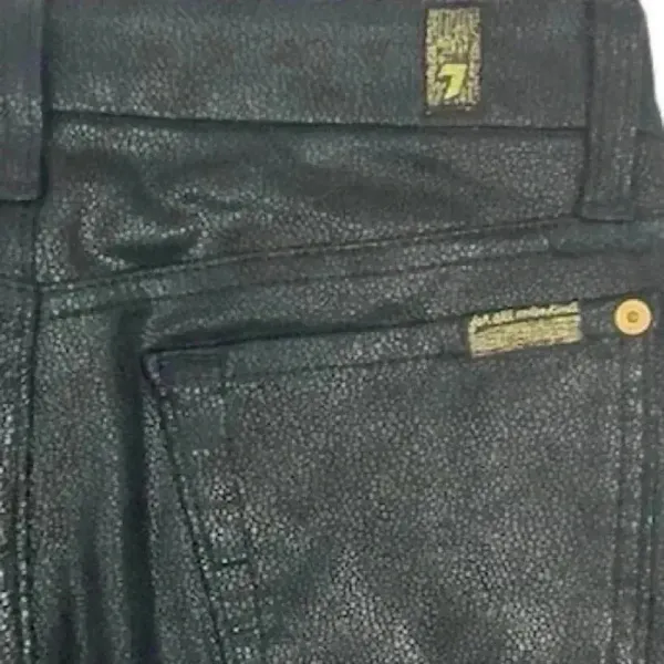 7 For All Mankind Women's Skinny‎ Jeans Size 24 Black Coated - Image 8