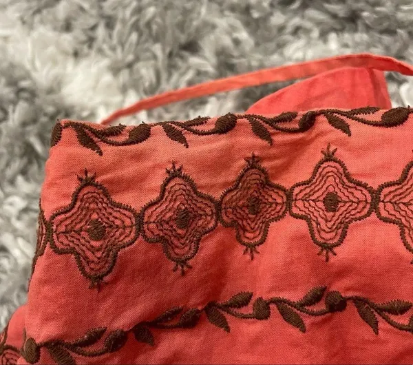 BCBG MAXAZRIA Pink Brown Embroidered Dress XS AS IS - Image 6