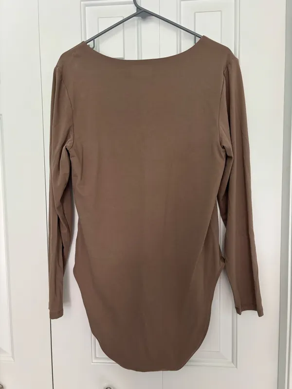 Old Navy Tan Bodysuit Square Neck - Image 3
