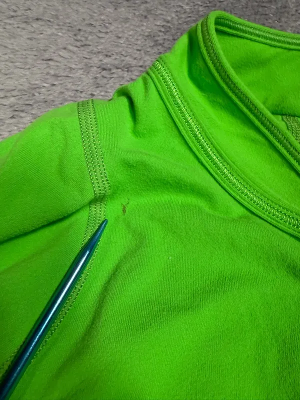 Lululemon bright Green Long Sleeve Quarter-Zip Performance sweatshirt Top 6 - Image 2
