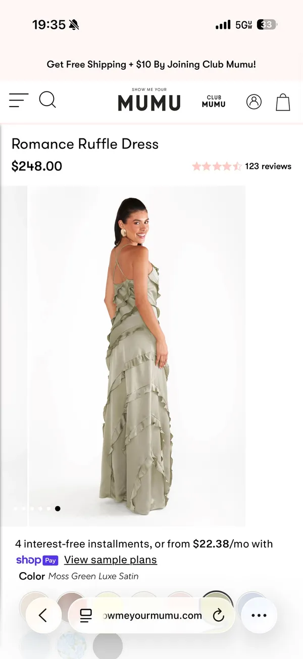 Show Me Your Mumu Maxi Dress Ruffle - Image 3