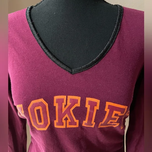 RARE! Virginia Tech Women’s HOKIES Top Size M - Image 2