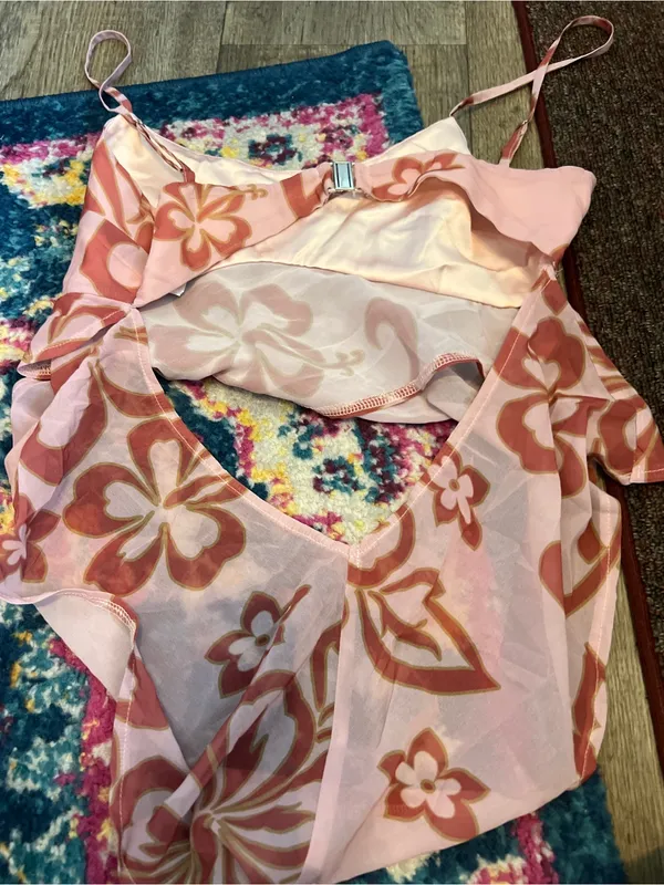 Tiger mist floral orange and pink top - Image 8