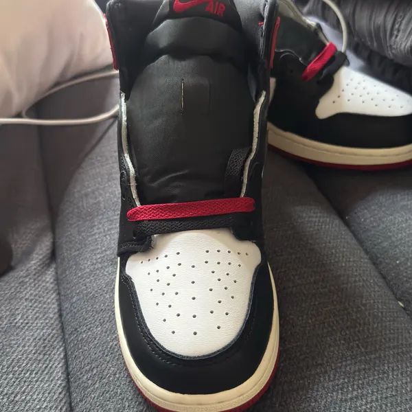 Nike Jordan Air Jordan 1 Retro High OG GS Black White Varsity Red FD1437-106 Youth 6Y - Image 7