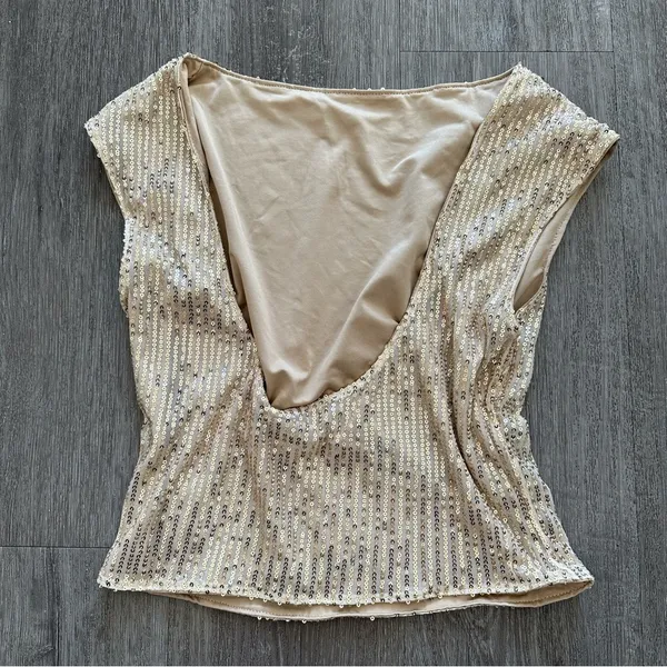 Princess Polly Sequin Open Back Top - Image 3