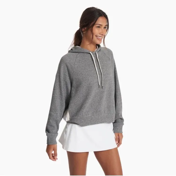 Vuori Colorblock Hoodie Heather Grey color size Large - Image 3
