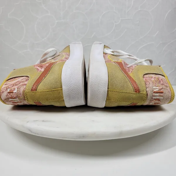 Nike Zoom Blazer Premium SB Womens 5.5 Sanded Gold Paisley Patchwork High Top - Image 7
