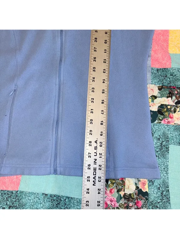 L.L.Bean $98 Woman’s S Reg light blue full zip fleece jacket Hoodie Sweatshirt - Image 8