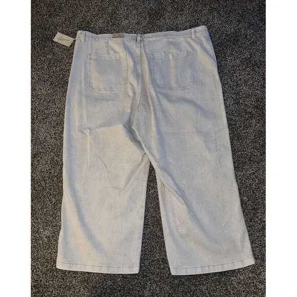 NWT‎ Universal Threads Cream Highest Rise Wide Leg Jean capris size 26W - Image 7