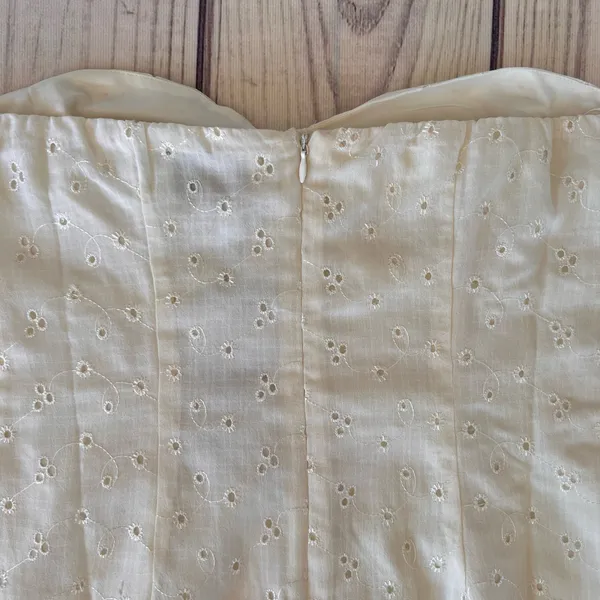 Princess Polly Malena Lemon Eyelet Strapless Mini Dress - Image 14