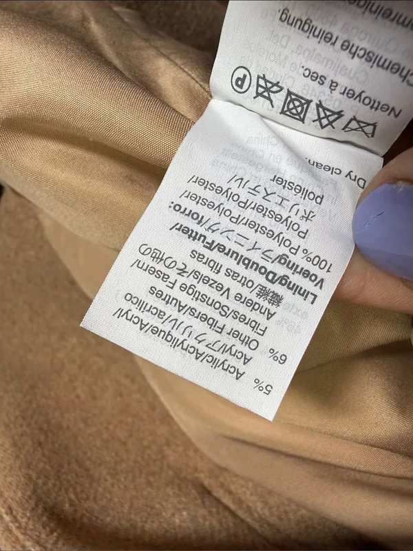 J. Crew Classic City Coat in Taupe Tan with gold zipper W2543 Sz 4 - Image 7