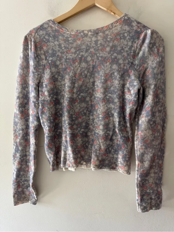Love Shack Fancy - Simona Cardigan in Serenity Blue Wool‎ Cashmere Blend - Image 10