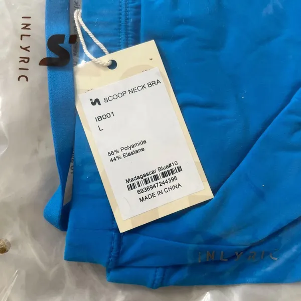 NWT Inlyric Inbarely® Scoop Neck Bra Madagascar Blue Size L - Image 4