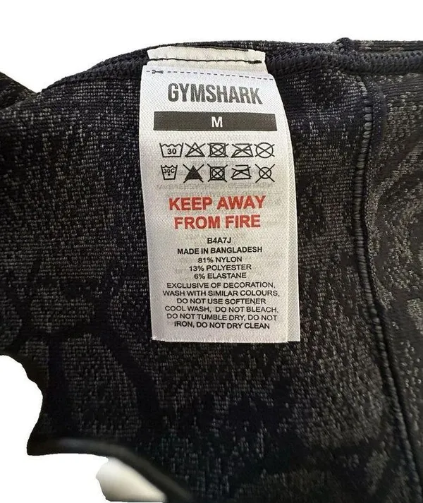 New Gymshark Adapt Animal Seamless Cycling Breathable Shorts Black Size Medium - Image 6