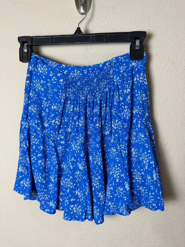 Barcelona Spain Brand Brownie Skirt Skort Blue Floral Size XXS - Image 3